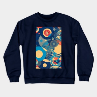 Art Deco and Bauhaus-Inspired Modern Circle Art Crewneck Sweatshirt